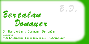 bertalan donauer business card